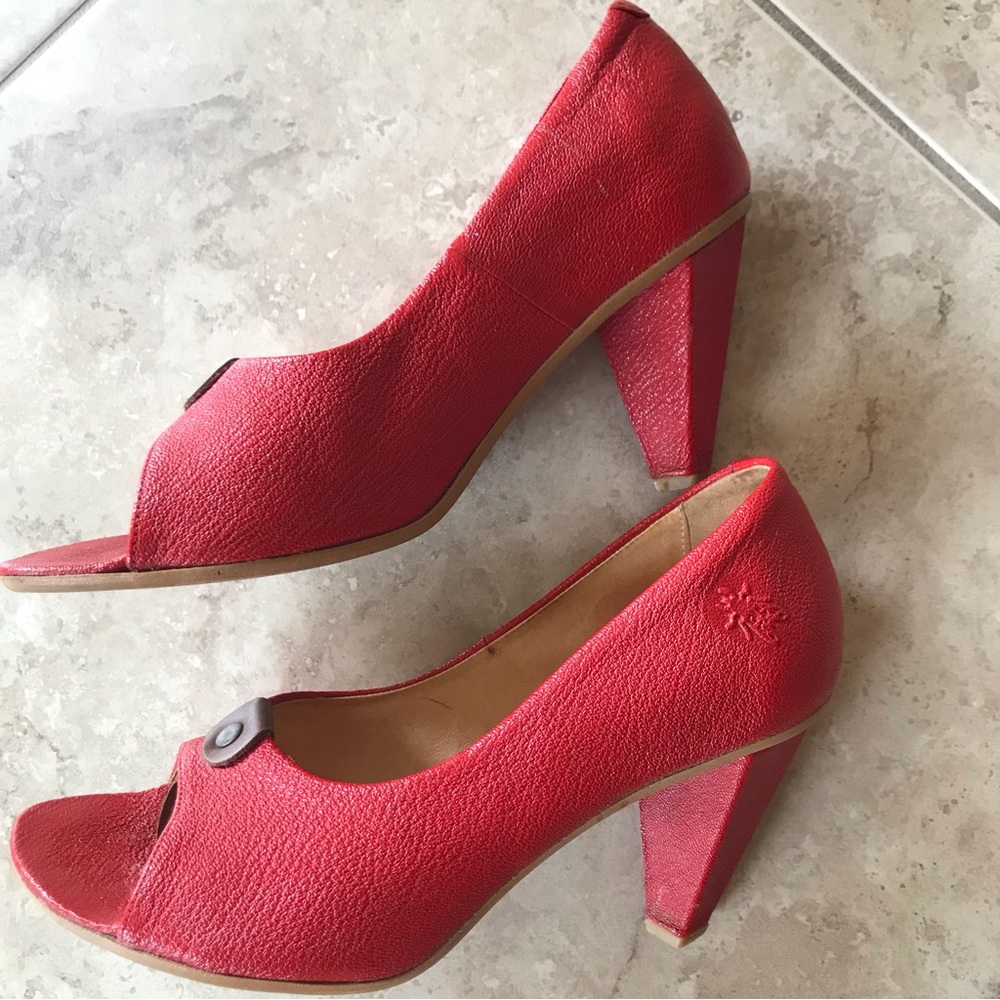 Fly London Fly Girl Leather Heels Shoes Size 37